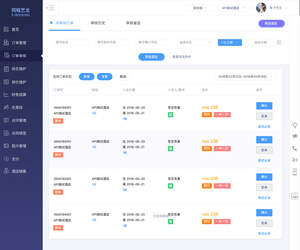 酒店预约管理后台UI设计