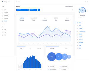 简洁中文广告投放后台管理系统pc端 UI设计