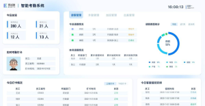 中文考勤管理系统后台pc端ui设计