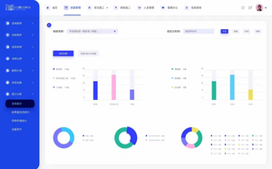 中文简洁蓝色oa办公pc端ui设计