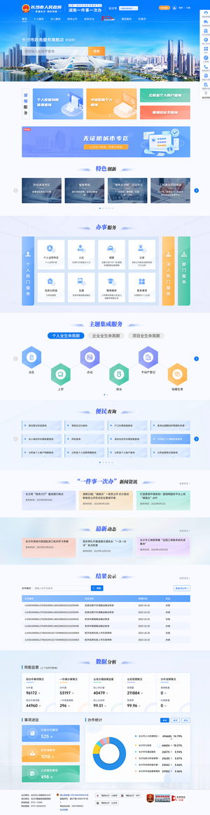 政府机构网站pc端ui设计