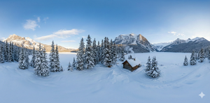 360度雪景全景图片 