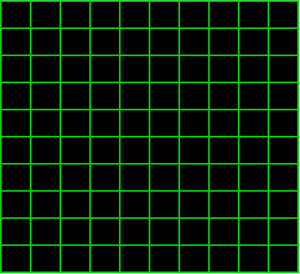 黑色背景绿色边框网格