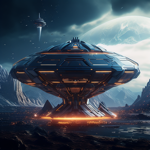 科幻风格的外形飞船
