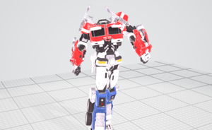 三维机器人机器人带动作变形金刚模型