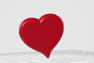 三维红色爱心模型