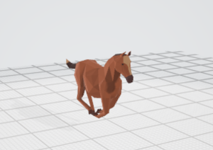 三维跑动的马儿模型